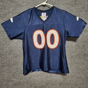 NFL Denver Broncos #00 Blue Jersey Womens Medium Team Apparel Football Y2K Shirt